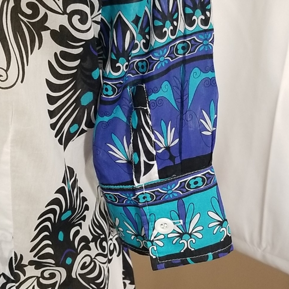 KAREN KANE COTTON/ SILK BLOUSE IN MEDIUM - Picture 5 of 9